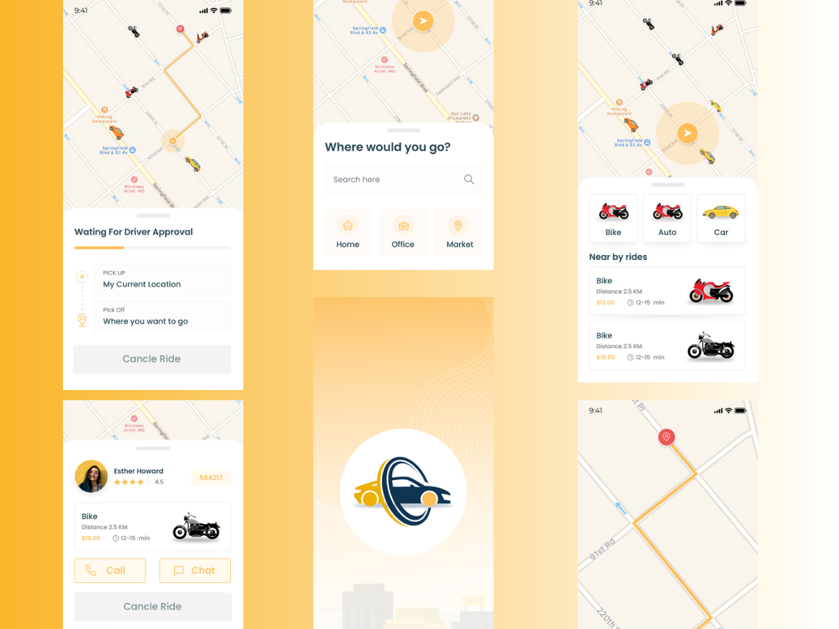 Taxi App - Figma Mobile UI Kit